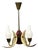 1950s Bent Karlby, Pendant Light, Brass, Red Lacquered Metal, Glass For Sale