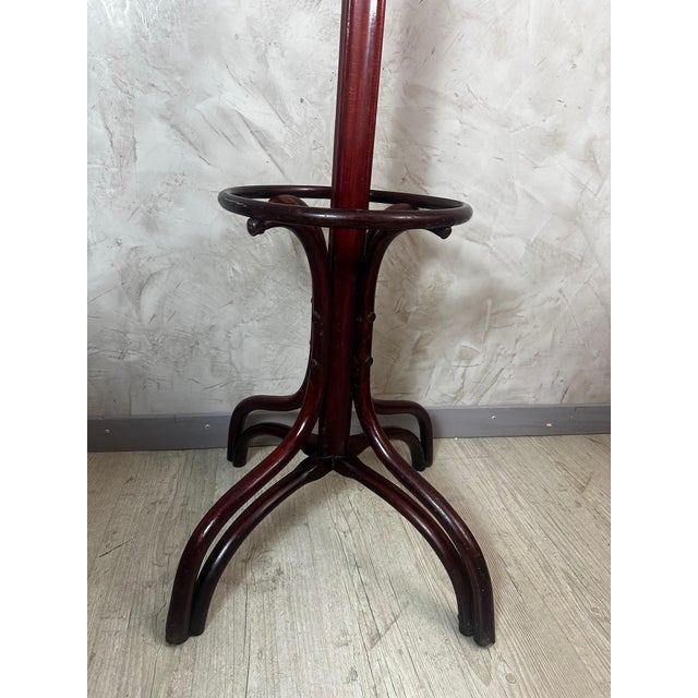 Brown Standing Coat Rack, 1920 For Sale - Image 8 of 11