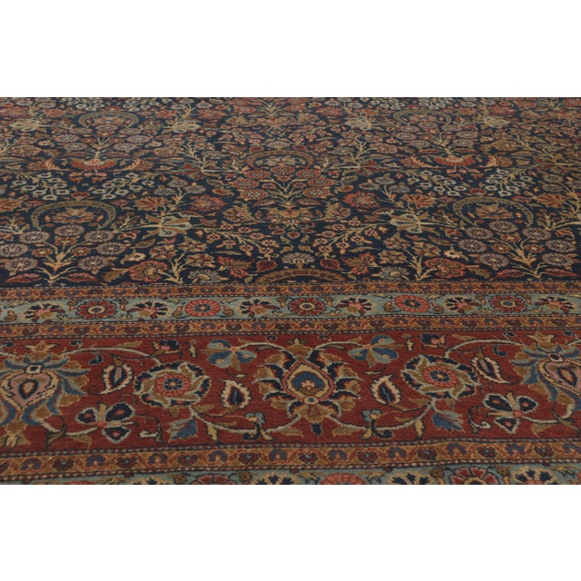 Early 20th Century Antique Persian Kashan Rug, 10'01 X 13'04 For Sale - Image 5 of 10