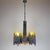 Vintage brutalist chandelier by marcello fantoni, fantoni studio, firenze. Made in italy in the 1960s. metal and murano...