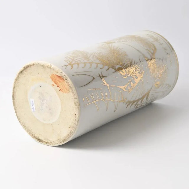 Ceramic Antique Chinese Porcelain Hat Stand Vase, 1890s For Sale - Image 7 of 10