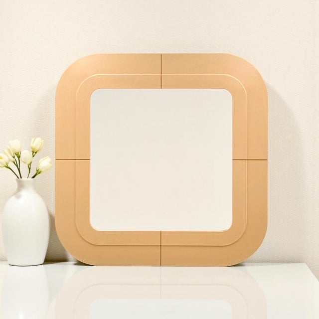 1960s Italian Beige Mirror by Anna Castelli Ferrieri for Kartell, 1960s For Sale - Image 5 of 13