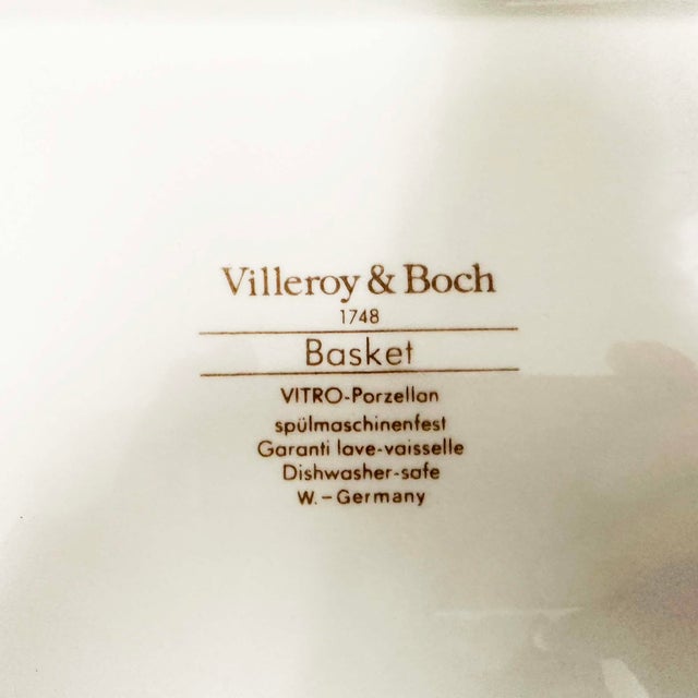 Vintate Villeroy & Boch "Basket" Large Sandwich Tray, Germany For Sale - Image 10 of 10
