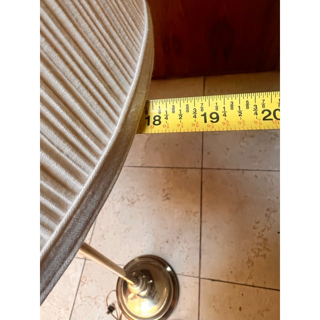 Vintage Brass Swing Arm Floor Lamp – Wescal Hardware & Eagle Socket – Mid Century Traditional For Sale - Image 6 of 9