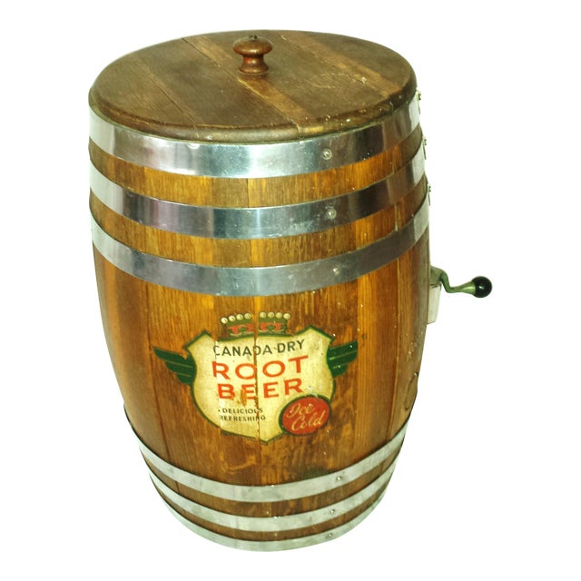 Original Lg Wood Canada Dry Root Beer Barrel Chairish