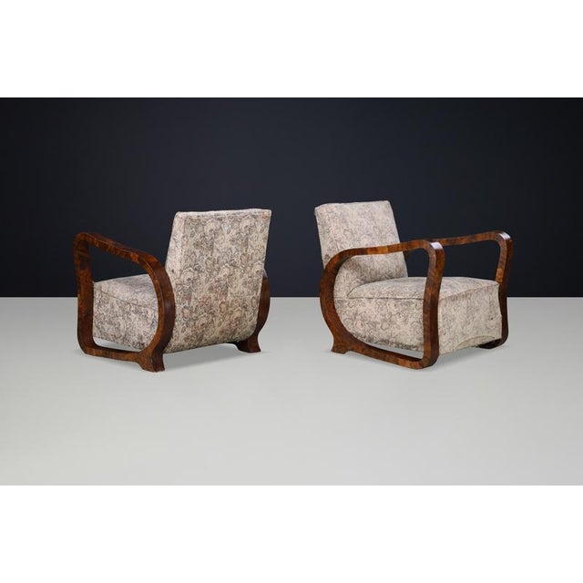 Italian Art Deco Sculptural Burl Wood Chairs, 1920s, Set of 2 For Sale - Image 4 of 10