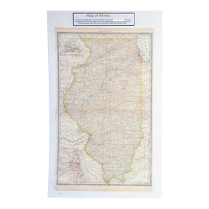 Antique 1870s g.w. Gray & Son Map of Illinois (32 X 20")"