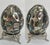 Lot of 2 Decorative Eggs – Abalone Shell Mosaic & Monet Green Enamel Egg Box For Sale - Image 9 of 10
