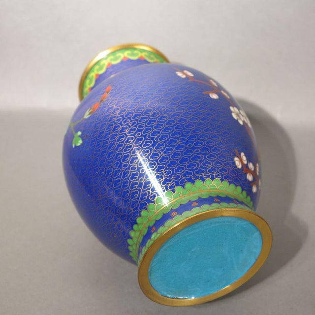1950s Enameled Cloisonne Vase, 1950s For Sale - Image 5 of 10