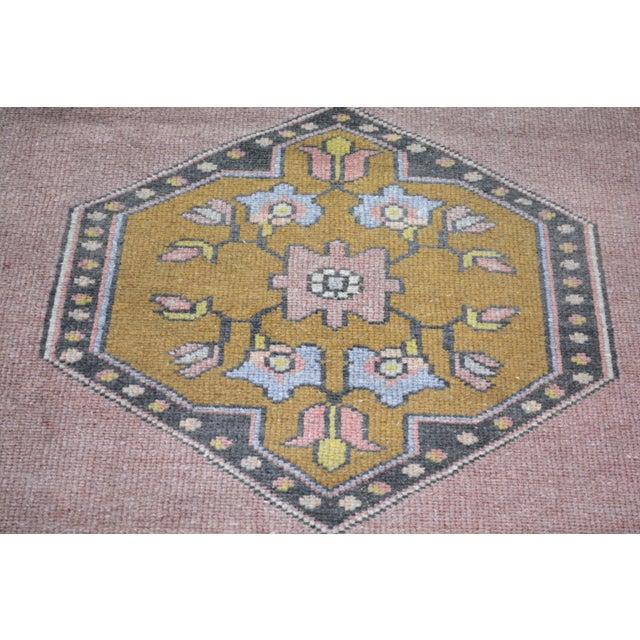 Turkish Vintage Turkish Anatolian Hand Knotted Wool Rug, 3'x8' For Sale - Image 3 of 4