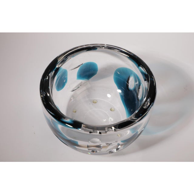 Modern glass bowl designed by Vicke Lindstrand. Produced by Kosta in Sweden. Signed and numbered "Kosta 56693 Lindstrand"...