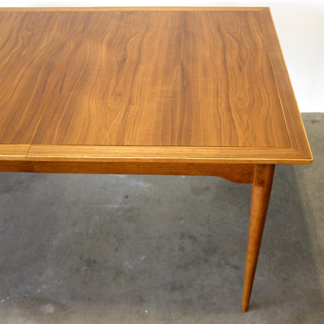 1950s Attributed to Lane “Copenhagen” Walnut & Ash Dining Table For Sale - Image 9 of 18