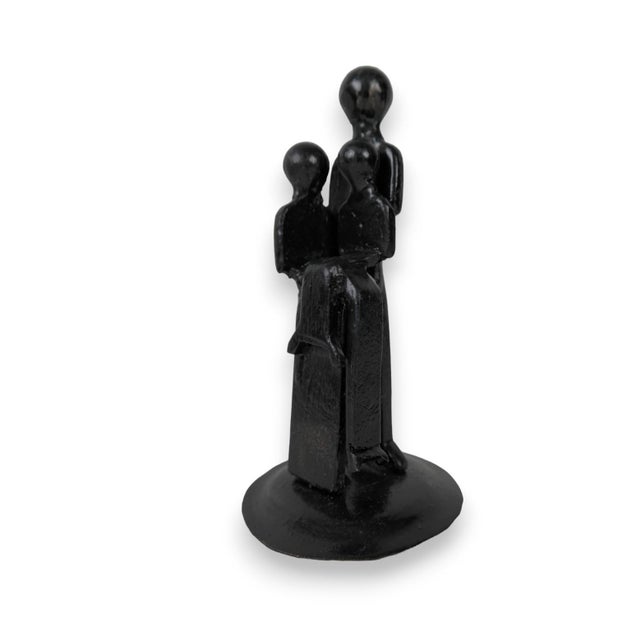 Figurative Iron Sculpture of Mother and Child, 1970s For Sale - Image 9 of 9