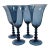 Vintage Candlewick Blue Goblet- Set of Four For Sale