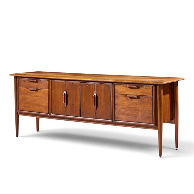 Mid-Century Modern Alma Castilian Mid Century Walnut Credenza For Sale - Image 3 of 11