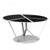 Pace Round Dining Table in Powder-Coated Aluminum and Glass Top by Altreforme For Sale - Image 6 of 7