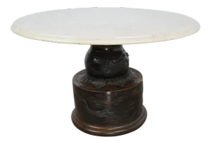 Late 19th Century Antique Japanese Meiji Bronze Jardinière Occasional Table