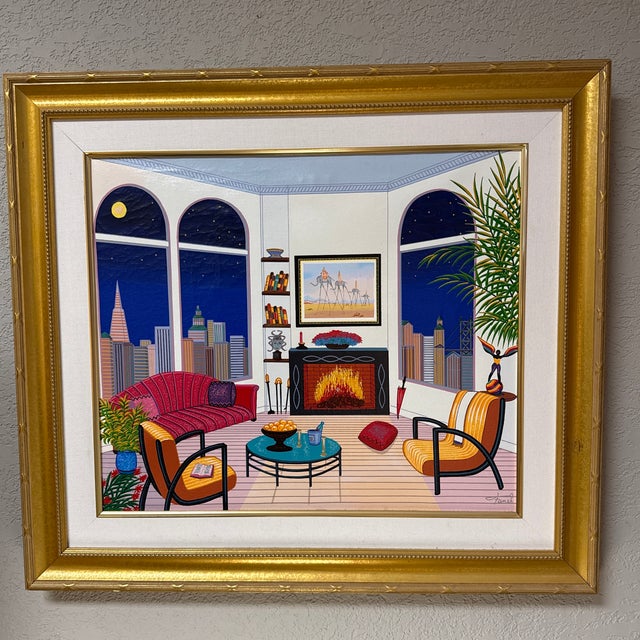 Serigraph in color with hand embellishment on linen. Signed in pigment, and numbered on the verso. From the deluxe...