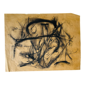 Abstract Drawing on Paper Using Charcoal by Erik Sulander