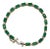 9 Carat Emerald Cut Emerald and Diamond Tennis Bracelet 14 Karat Yellow Gold For Sale