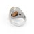 Mid 20th Century Mid 20th Century Vintage Men''s Natural Opal Diamond Ring 14 Karat White Gold size 9 For Sale - Image 5 of 7