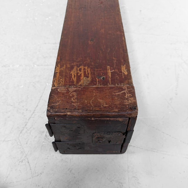 19th Century Antique Japanese Meiji Wooden Storage Chest, 1890 For Sale - Image 5 of 13