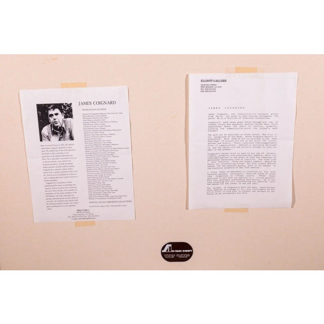 Modern 1970s Signed Carborundum Etching on Paper from Otage et Rouge Series by James Coignard For Sale - Image 3 of 12