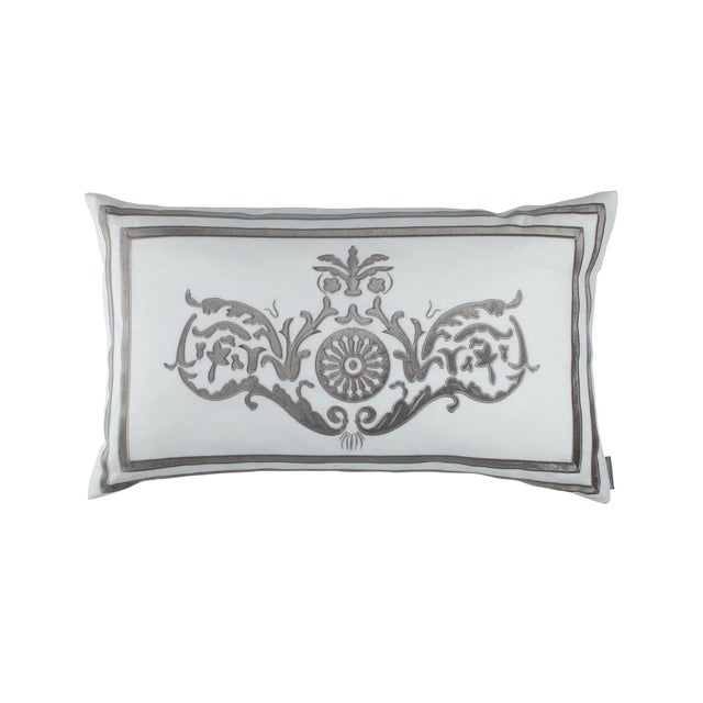 Lili Alessandra Paris Rectangle Pillow White Steel For Sale - Image 11 of 15