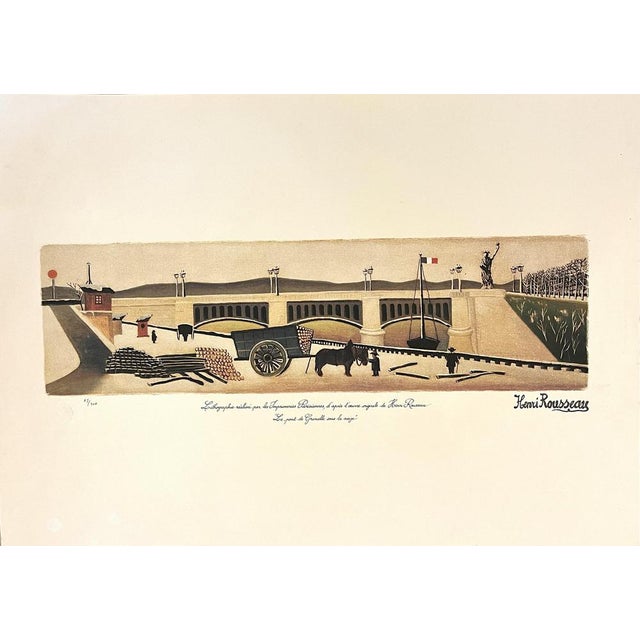 Le Douanier Rousseau, Pont De Grenelle Sous La Neige, Lithograph For Sale - Image 4 of 4