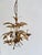 Metal French Gilt Palm Leaf Chandelier, 1950 For Sale - Image 7 of 15