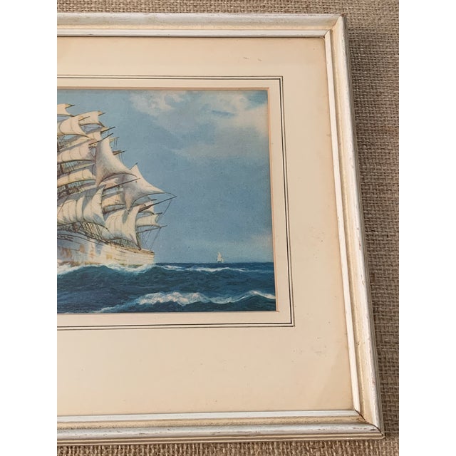 Early 20th Century Antique Tall Ship Framed Art Print Chairish