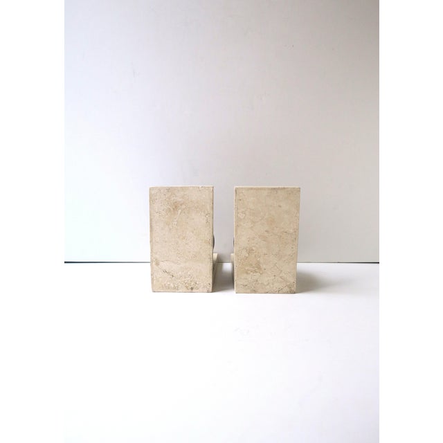 Stone Marble Art Deco Modern Style Bookends, Late-20th Century For Sale - Image 7 of 8
