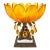 Vintage Hollywood Regency Amber Glass Floral Centerpiece Bowl With Crystal Prisms & Marble Base For Sale