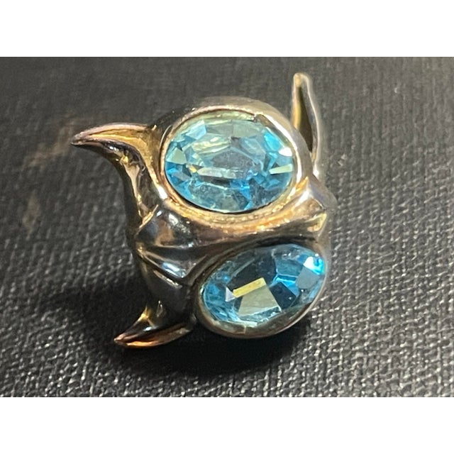 Captured with expressive Art Deco styling, these vintage "Hoot Owl" clip-on earrings reflect the master design legacy of...