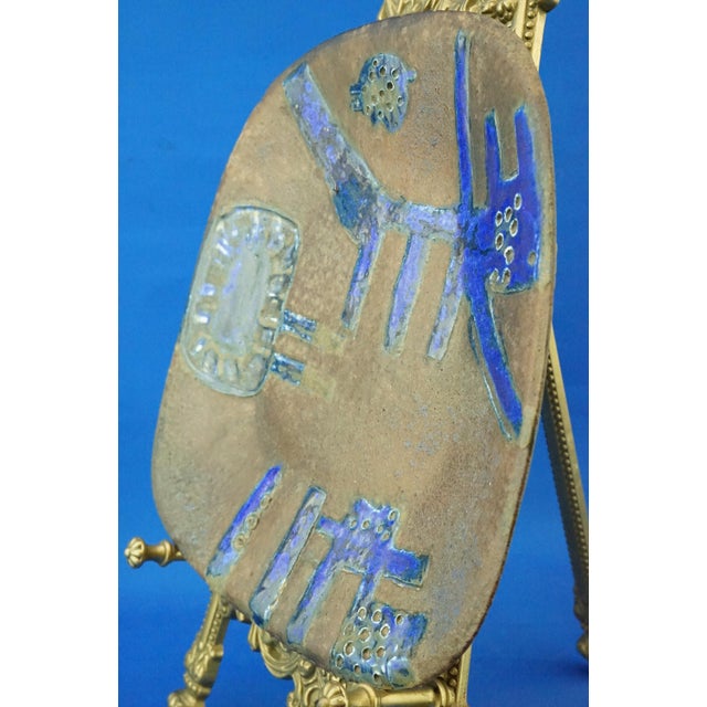 Primitivist Stoneware Plate with Abstract Figures by Cesare Ronchi, Italy, 1960s For Sale - Image 6 of 18