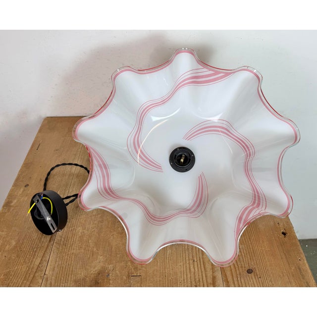 Vintage Glass Ceiling Light, 1970s For Sale - Image 14 of 18