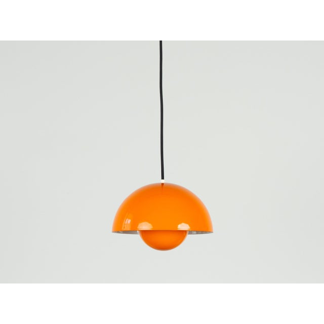 Vintage FlowerPot Pendant Lamps by Verner Panton for Louis Poulsen, Set of 2 For Sale - Image 6 of 9
