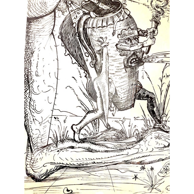 Salvador Dali - Les Songes Drolatiques - Handsigned Lithograph 1973 For Sale - Image 9 of 11