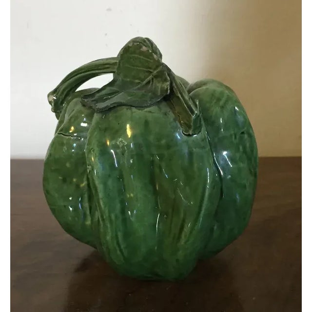 Antique Early 19th Century English Porcelain Botanical Model of a Green Pepper For Sale - Image 10 of 13