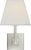 Studio VC for Visual Comfort Signature Architectural Wall Sconce in Polished Nickel with Square Linen Shade For Sale