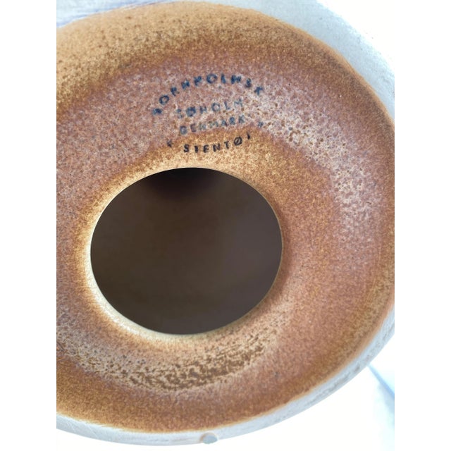 Large Brown Ceramic Table Lamp from Søholm, 1960s For Sale - Image 6 of 7