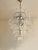 Contemporary Murano Glass "sella" chandelier with a kromo metal frame Frosted pink murano glass Spare parts glass...
