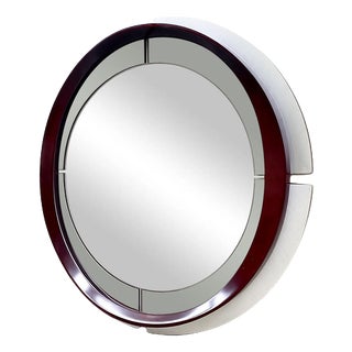 Vintage Italian Space Age Mirror, 1970s For Sale
