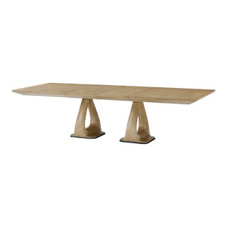Organic Modern Oak Extending Dining Table For Sale