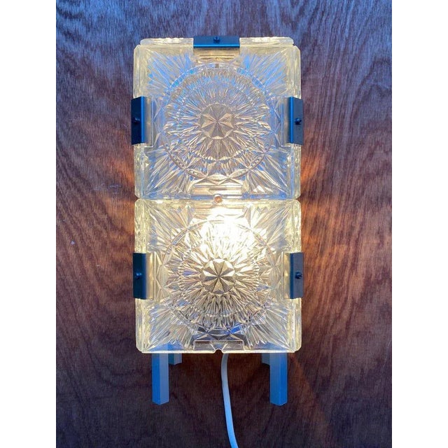 Mid-Century Bohemian Glass Table Lamp by Kamenicky Senov for Kamenický Šenov For Sale - Image 4 of 8