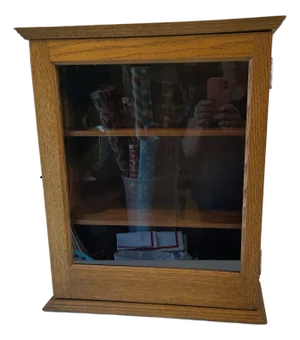 Vintage American Wood Display Cabinet