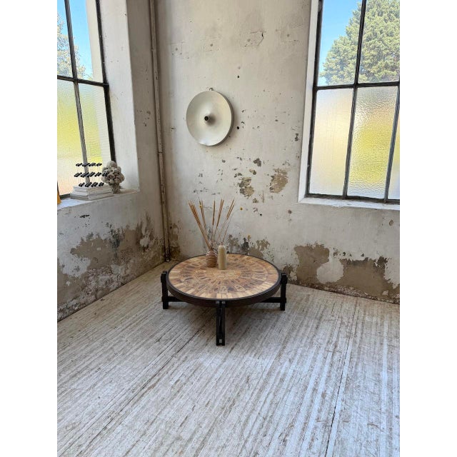 Round Herbarium Coffee Table by Roger Capron, 1950s For Sale - Image 3 of 18