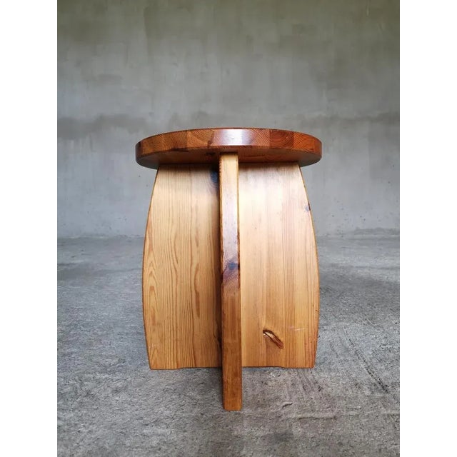 Swedish Stool in Pine, 1960s For Sale - Image 9 of 11