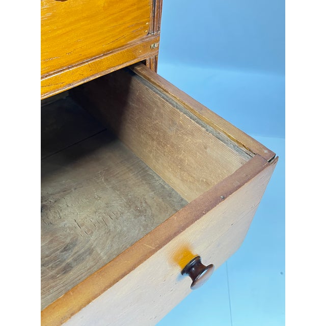 19th Century Antique Pine Three-Drawer Chest For Sale - Image 10 of 17