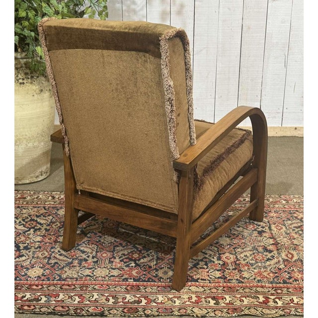 Wood English Bridge Chair in Beech, 1930s For Sale - Image 7 of 12